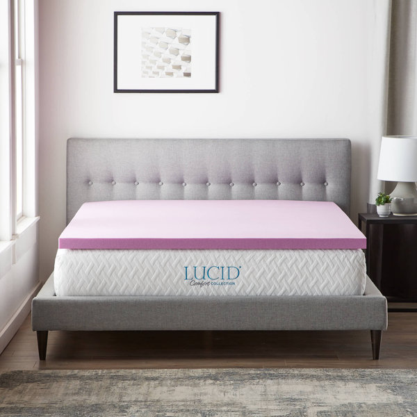 Lucid Comfort 2" Memory Foam Mattress Topper